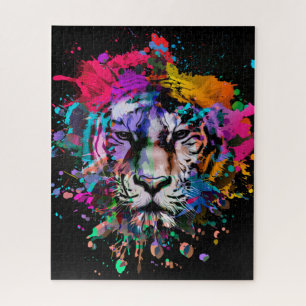 Paint Splattered Tiger