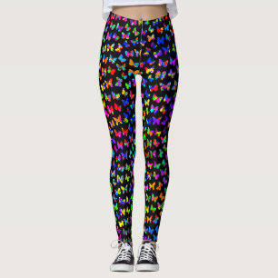Paint Spritzer Butterflies Leggings