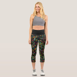 Paint Spritzer Capri Leggings