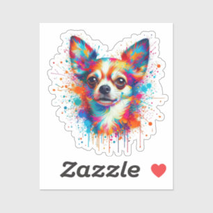 Paint Spritzer Chihuahua Aufkleber