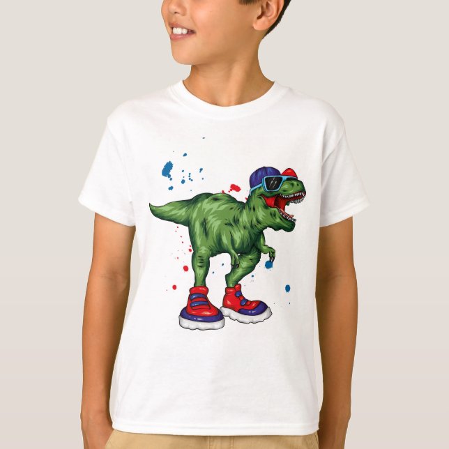 Paint Spritzer Dinosaur T - Shirt (Vorderseite)