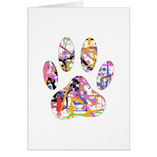 Paint Spritzer Dog Paw Print