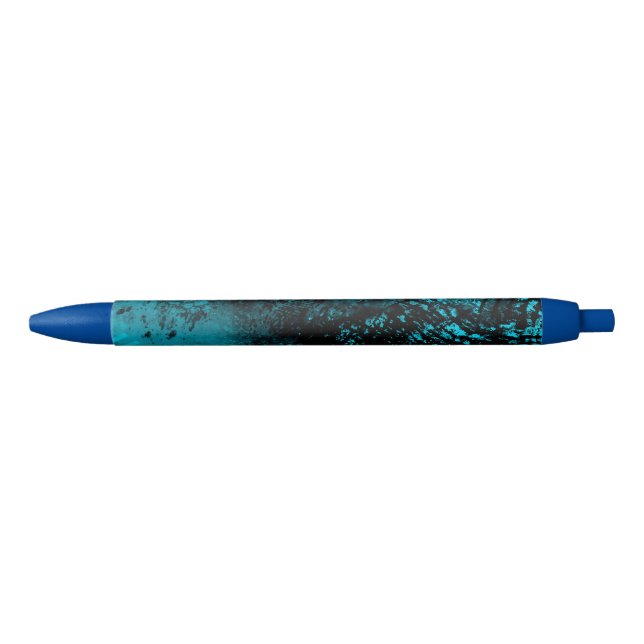 Paint Spritzer Effect Blue & Black Kugelschreiber (Vorderseite)