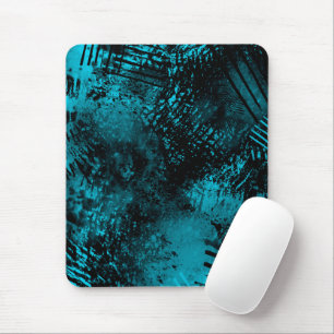 Paint Spritzer Effect Blue & Black Mousepad