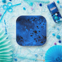 Paint Spritzer Effect Blue & Black