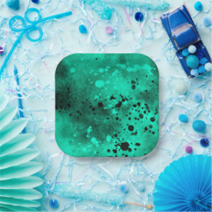 Paint Spritzer Effect Paper Plate Spray Pappteller