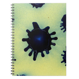 Paint-Spritzer in Blau Notizblock