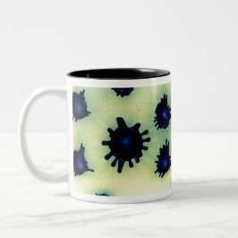 Paint-Spritzer in Blau Zweifarbige Tasse
