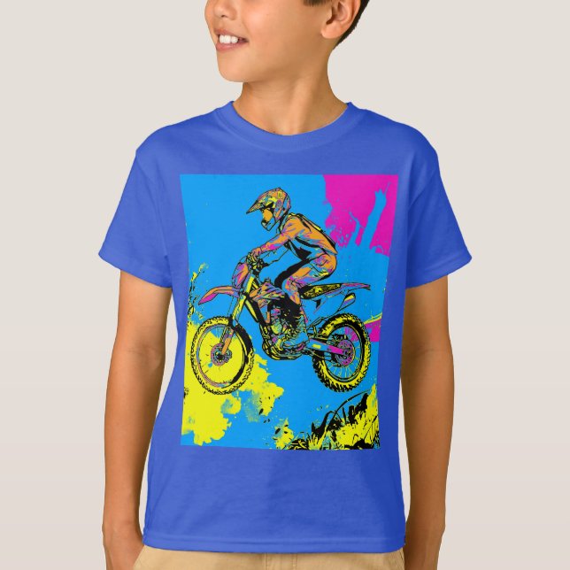 Paint Spritzer - Motocross Rider T-Shirt (Vorderseite)