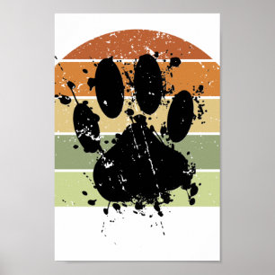 Paint Spritzer Paint Paint Pad Pad Retro Sunset ge Poster