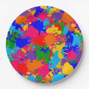 Paint Spritzer Pappteller