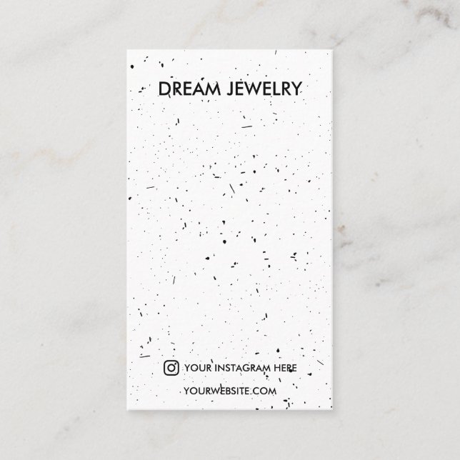Paint Spritzer Polka Dot Jewelier Display Visitenkarte (Vorderseite)