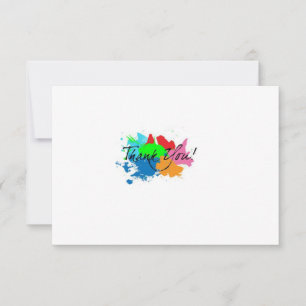 Paint Spritzer Vielen Dank für Ihre Anmerkungen Mitteilungskarte