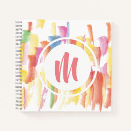 Paint Stached Monogram Sketchbook Notizbuch