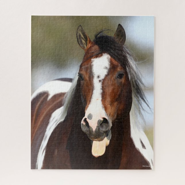 Paint Stallion mit Zungenausschnitt (Vertikal)