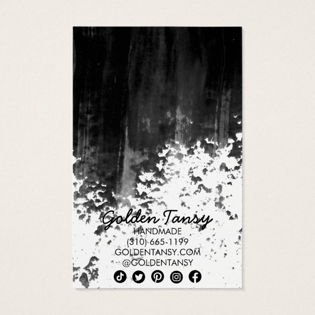 Paint Stripe Earrage Collier Bijoux Carte d'affich (Dos)