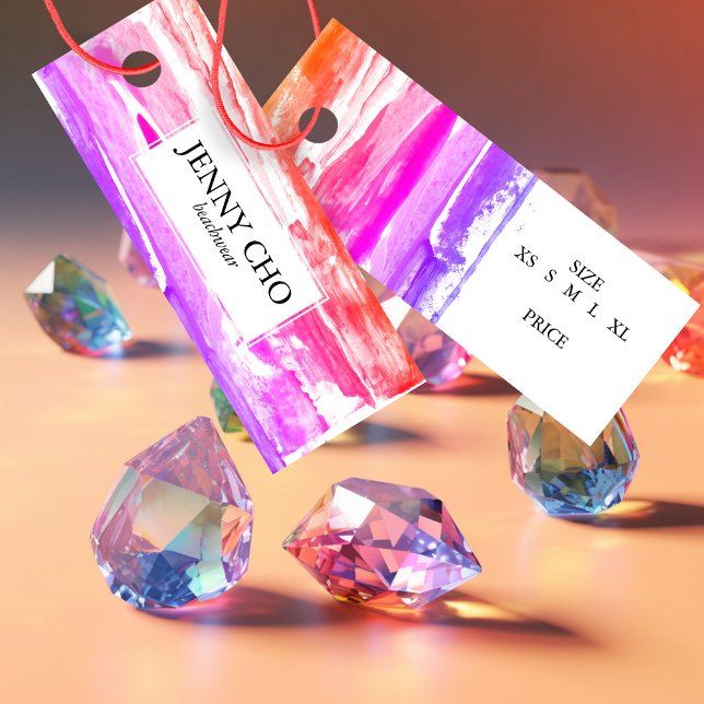 Paint stripe Handmade Texture SIZE PRICE HANG TAG (Paint stripe Handmade Texture SIZE PRICE HANG TAG)