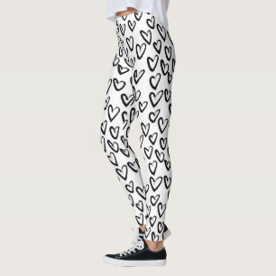 Paint Stroke Herzmuster Leggings