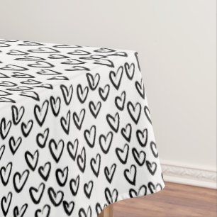 Paint Stroke Herzmuster Tischdecke