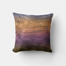 Paint Stroke Lila Bronze Orange Metllic Akzent Kissen