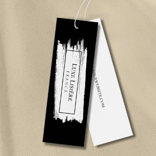 PAINT Stroke moderne noir et blanc Hang Tags