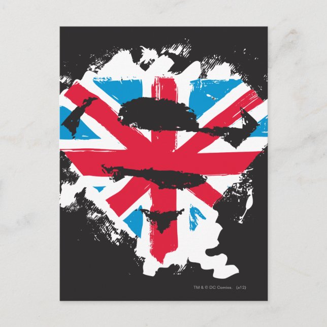 Paint Strokes British S-Shield Postkarte (Vorderseite)