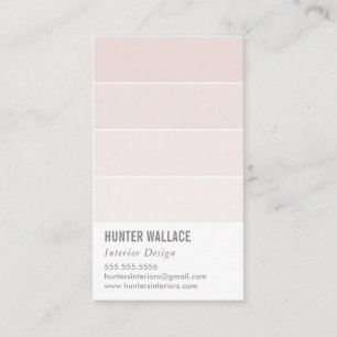 PAINT SWATCH CHIP Moderne Dekoration Ober rosa Visitenkarte