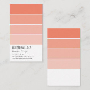 PAINT SWATCH CHIP moderne Dekoration ombre pfirsic Visitenkarte