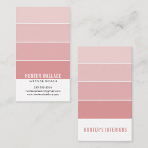 PAINT SWATCH CHIP moderne Inneneinrichtung ombre c Visitenkarte