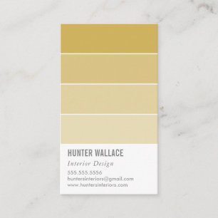 PAINT SWATCH CHIP moderne ombre Senf gelb Visitenkarte