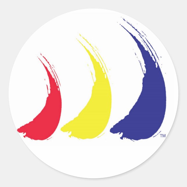 Paint-The-Wind Splashy Sails_sticker Runder Aufkleber (Vorderseite)