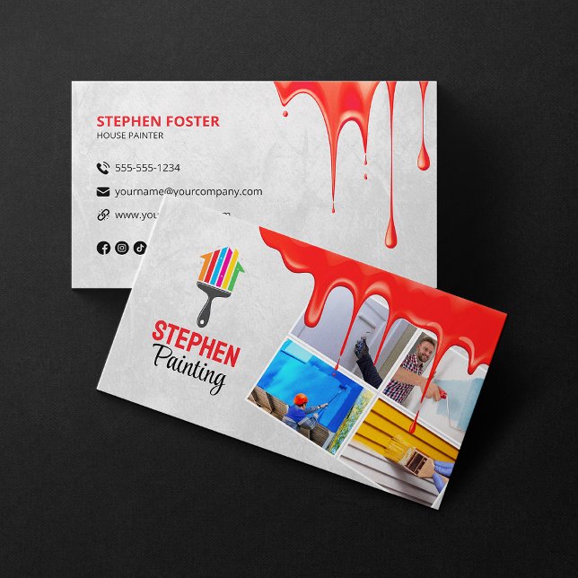 Paint-Tropfen des Hausmeisters Paint Service Visitenkarte (Von Creator hochgeladen)