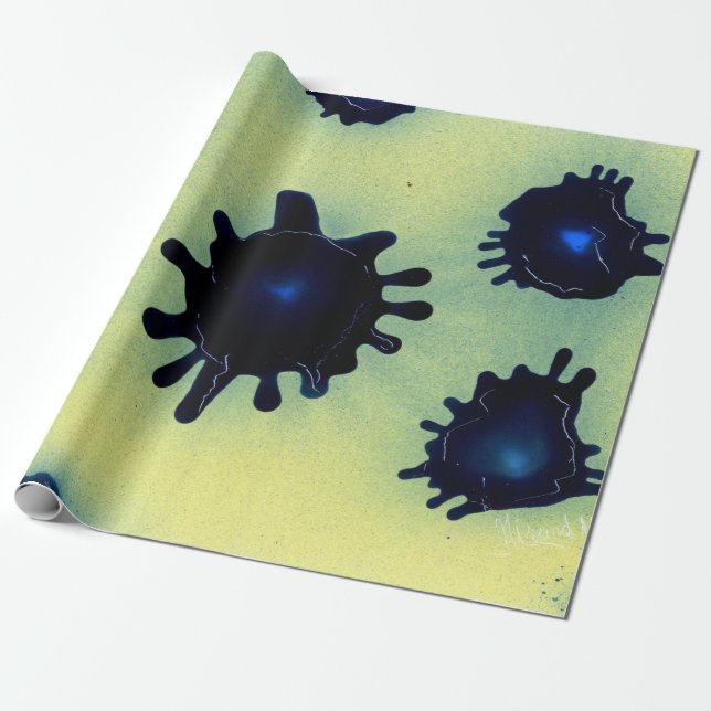 Paint Tropfen Geschenkpapier (Ungerollt)