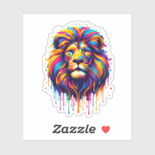 Paint Tropfen Lion Aufkleber
