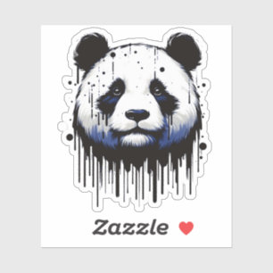Paint Tropfen Panda Aufkleber