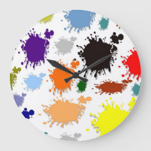 Paint Wall Clock Große Wanduhr