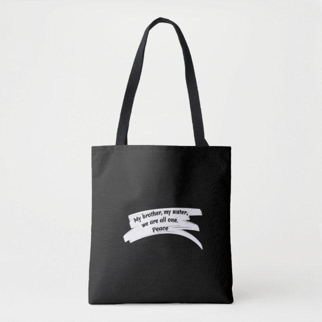 Paint Wide Peace Message Tasche (Vorderseite)