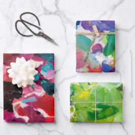 Paint Wrapping Paper Three Geschenkpapier Set