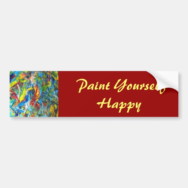 Paint Yourself Happy Autoaufkleber (Vorne)