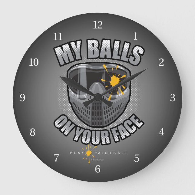 Paintball auf dem Gesicht große Uhr (Vorderseite)
