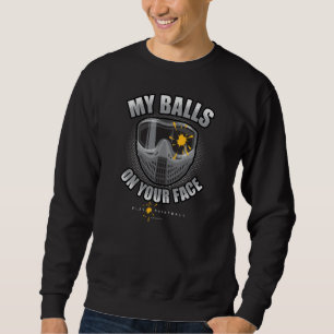 Paintball auf dem Gesicht Sweatshirt