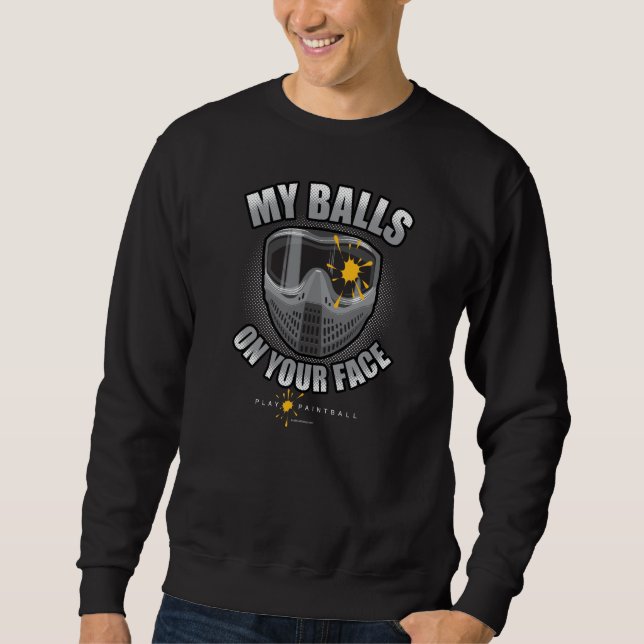 Paintball auf dem Gesicht Sweatshirt (Vorderseite)