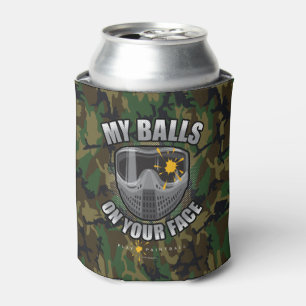 Paintball auf Ihrem Gesicht Dosenkühler