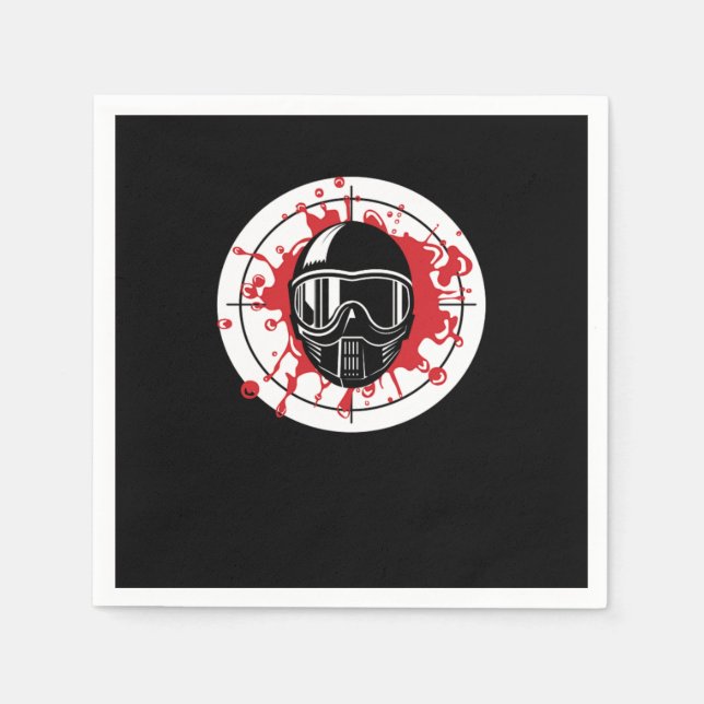 Paintball-Bullseye-Paintball Ein Spieler-Marker Serviette (Vorderseite)