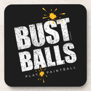 Paintball Bust Balls Getränkeuntersetzer