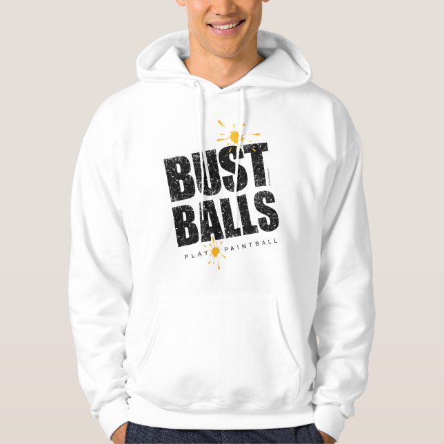 Paintball Bust Balls Hoodie (Vorderseite)