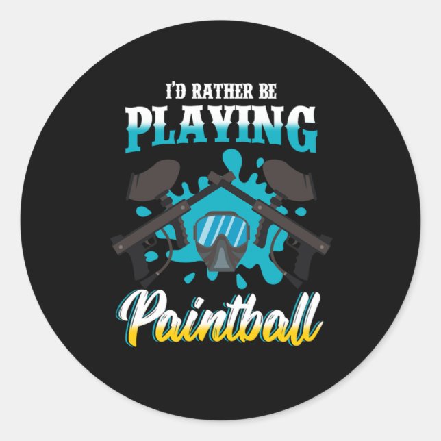Paintball Farbbälle Paintball Marker Gif Runder Aufkleber (Vorderseite)