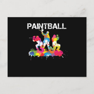 Paintball-Farbklecks Paintball-Spieler-Geschenk Postkarte