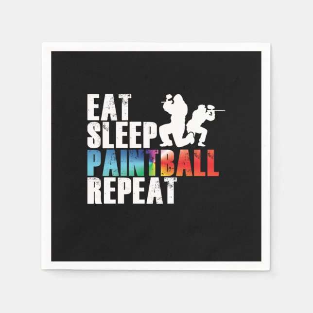 Paintball Farbpalette Paintball Player Geschenk Serviette (Vorderseite)
