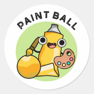 Paintball Funny Paint Pub Runder Aufkleber